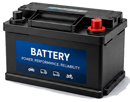 A car battery on the inspection bench